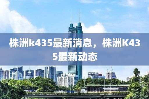 株洲k435最新消息，株洲K435最新動(dòng)態(tài)山東水清源環(huán)保科技有限公司