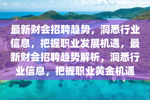 最新財會招聘趨勢，洞悉行業(yè)信息，把握職業(yè)發(fā)展機遇，最新財會招聘趨勢解析，洞悉行業(yè)信山東水清源環(huán)?？萍加邢薰鞠ⅲ盐章殬I(yè)黃金機遇
