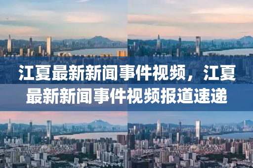 江夏最新新聞事件視頻，山東水清源環(huán)?？萍加邢薰窘淖钚滦侣勈录曨l報道速遞